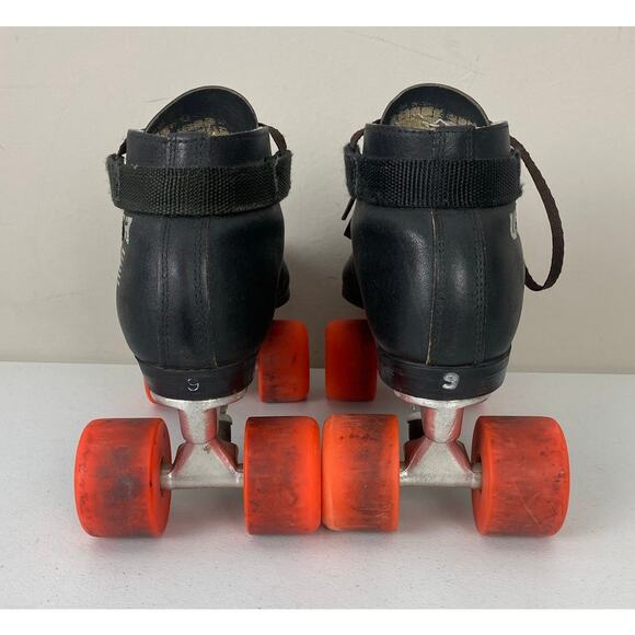VTG Riedell USA Quad leather speed roller skates Vanguard wheels Invader plate 9 - Picture 5 of 7
